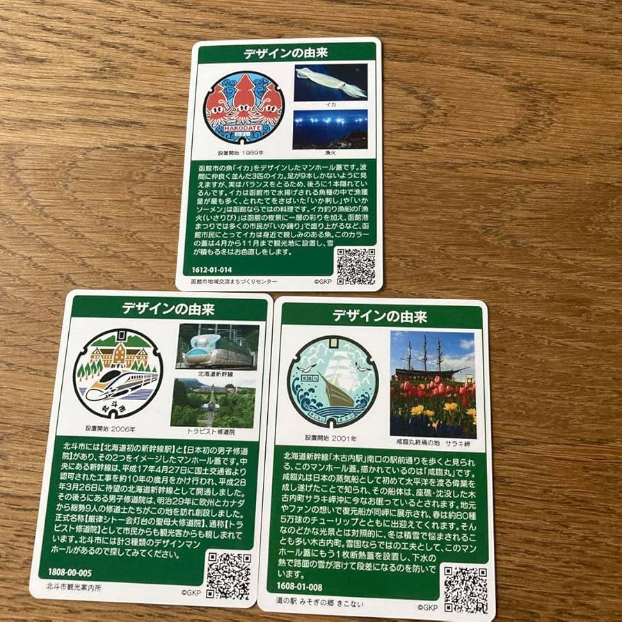 Amazon.co.jp: マンホールカード 北海道 函館 北斗 木古内 道南
